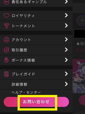 インターカジノ 問い合わせ手順2-2